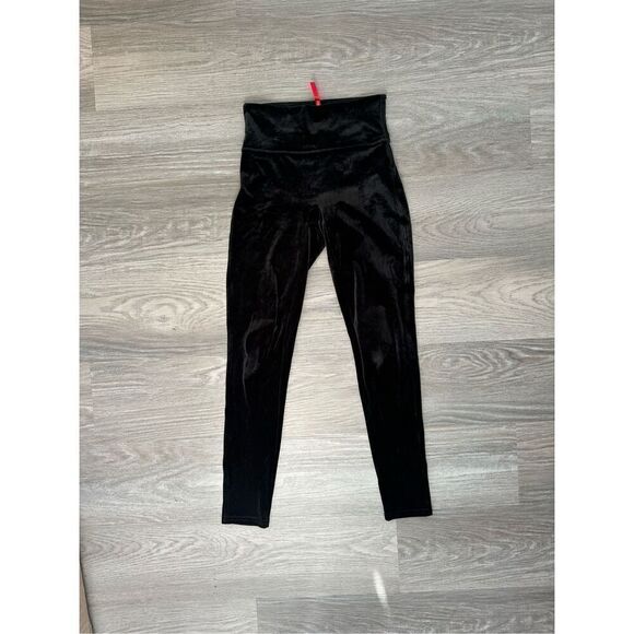 Spanx High Waist Velour Black Legging Pants - Small - Picture 4 of 6